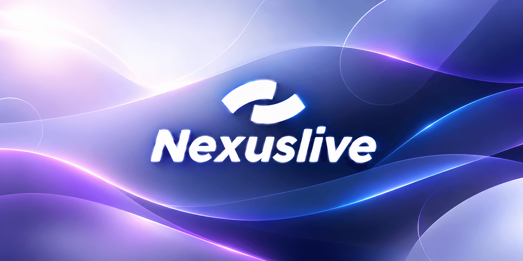 Abstract wavy background with the logo "Nexuslive" in the center.