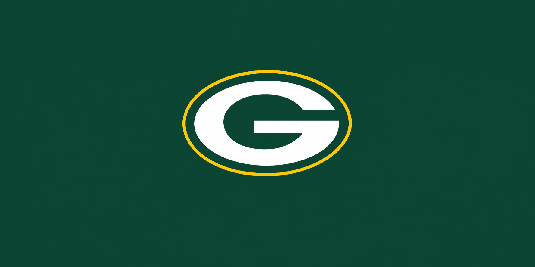 Green background featuring a circular logo with a stylized letter "G" inside it
